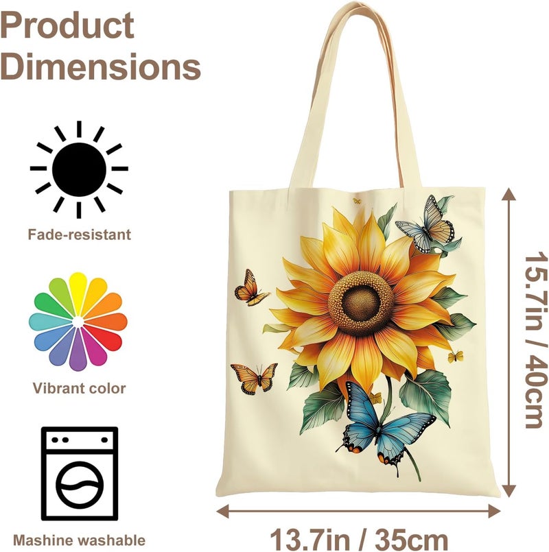ANNA QUEEN Cat Tote Bag Shoulder Bag Handle Bag for Gym Yoga Picnic Beach Kitchen Reusable - Image 3